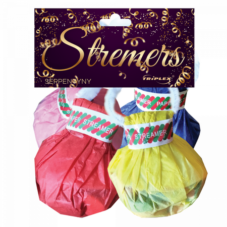 Gegooide streamers Mix Kleur TXK162 50/4
