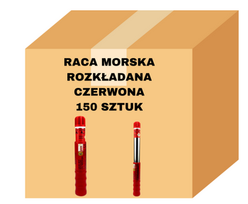 PM02R 150 x Raca morska teleskopowa rozkładana czerwona Ultras comet karton