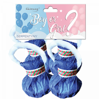 Gegooide Wimpels Babyshower Blauw TXK162-2 50/4