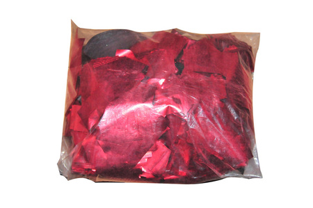 Konfetti - rote Metallic-Papiere 10/1