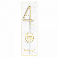 Sterretjes Nummer "4" goud TXF804 F1 12/20