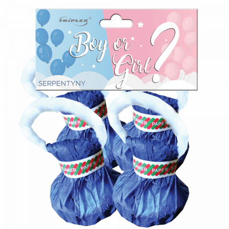 Gegooide Wimpels Babyshower Blauw TXK162-2 50/4