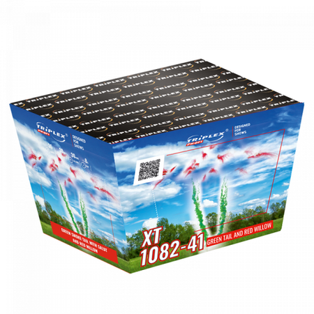 Bateria Dzienna Green Smoke Tail w/Salute & Red Willow XT1082-41 V 36s F2 3/1