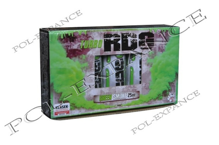 Granat dymny RDG25ZE Turbo Green 25sek.  dwustronny