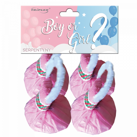 Geworfene Luftschlangen Babyparty Rosa TXK162-10 50/4