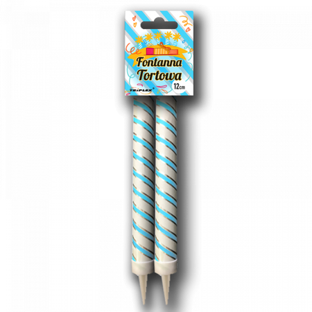 Taartfontein 12 cm blauw 2 stuks F1 12/30/2