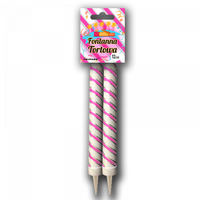 Taartfontein 12cm roze 2st F1 12/30/2