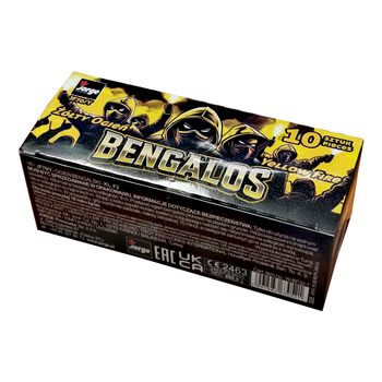 JF70 Ognie Wrocławskie Bengalos Żółte 10 sztuk ognie bangalskie