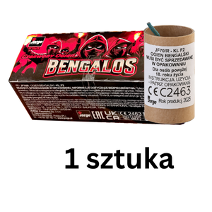 JF70 Ognie Wrocławskie Bengalos Czerwone  ognie bangalskie - 1 sztuka